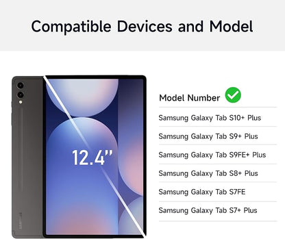 Keyboard Case for 12.4-inch Samsung Galaxy Tab S10+ Plus/S9+ Plus/S9 FE+ - Image 2