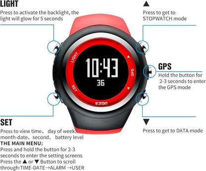 EZON GPS Running Watch with Distance Pace Alarm and Calorie Counter and - Image 7