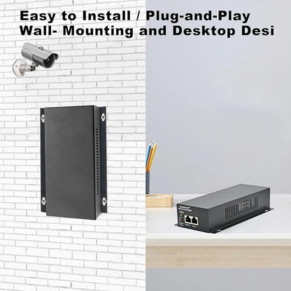 High Power Gigabit PoE++ Injector Adapter, Integrated Power Supply, Convert A - Image 6