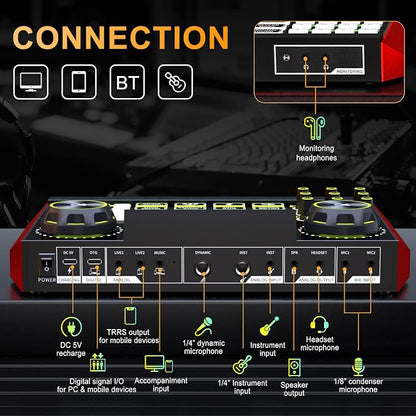 Audio mixer, suitable for live streaming, and gaming on computers/phones; - Image 7