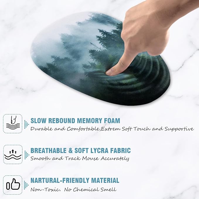 Ergonomic Mouse Pad with Wrist Support, Desktop Mouse Pad Wrist Rest Design and - Image 4