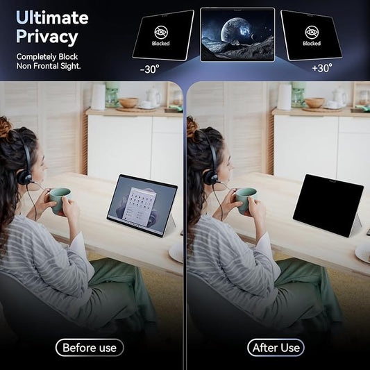 Privacy Filter Compatible with Microsoft Surface Pro 10 / 9 / 8 / X, Easy - Image 2