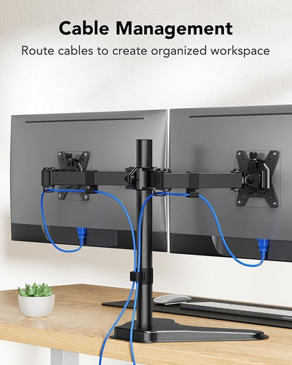 HUANUO 32 inches Dual Monitor Stand up to 17.6lbs per Arm, High-Grade Aluminum - Image 6