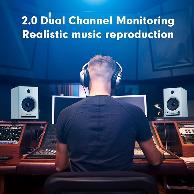 Ortizan C7 Dual-Mode 2.0 Studio Monitors, Active Monitor Speakers - Image 6