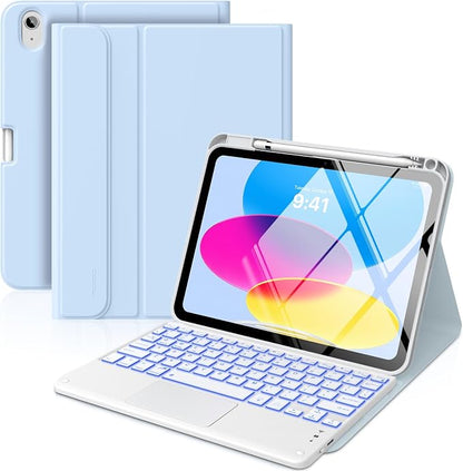 MoKo Touch Keyboard Case for iPad 11th Generation 11 inch 2025, iPad 10th by MoKo