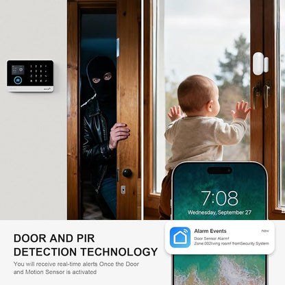 PGST Home Security System, 12 Pieces Wireless Alarm System - Image 5