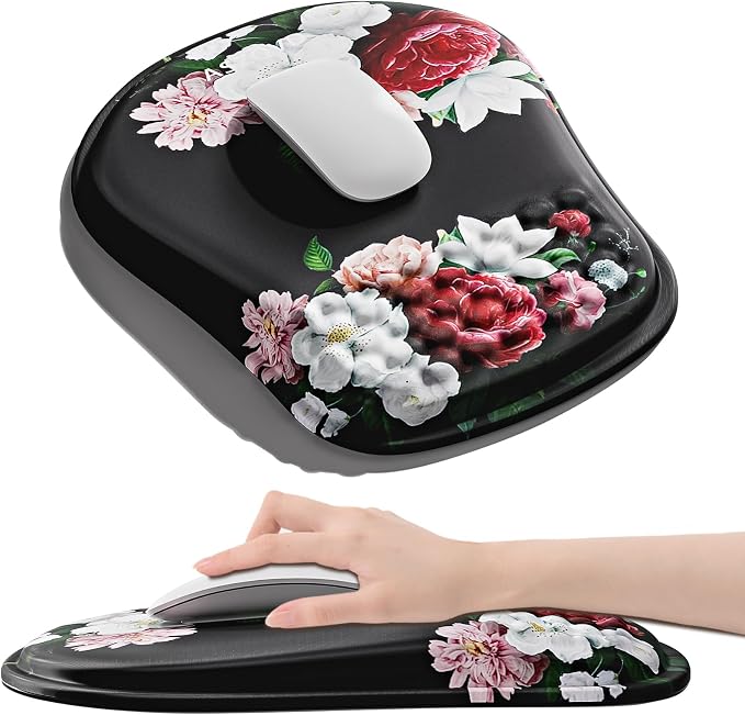 Mouse Pad with Wrist Rest, Ergonomic Mousepads with Wrist Support, Soft Lycra by Unknown