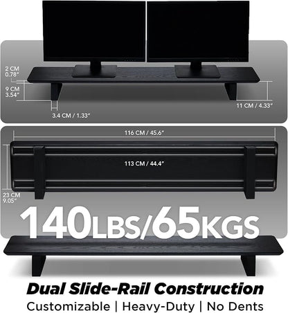 Moodular Wooden Monitor Stand 45.6” Large Desk Organizer - Image 4