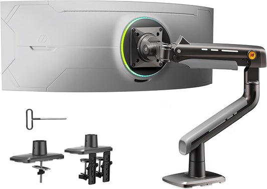 Gaming Monitor-Arm for Flat/Ultrawide/Curved Monitors 27'' to 50 inch, Heavy by NBERGONOMIC