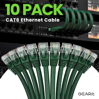 GearIT Cat 6 Ethernet Cable Cat6 Network Patch, Snagless Cord, Internet - Image 2