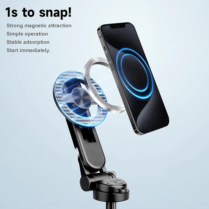 4-in-1 Multifunctional 360° Rotation Magnetic Selfie Stick, Mini Tripod - Image 4