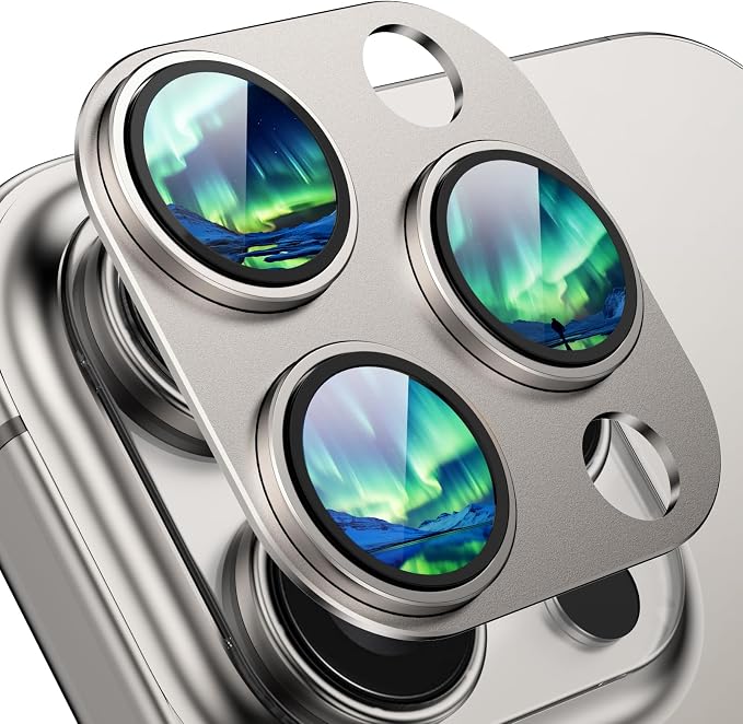 Compatible with iPhone 15 Pro Camera Lens Protector, Tempered Glass Full by HOME