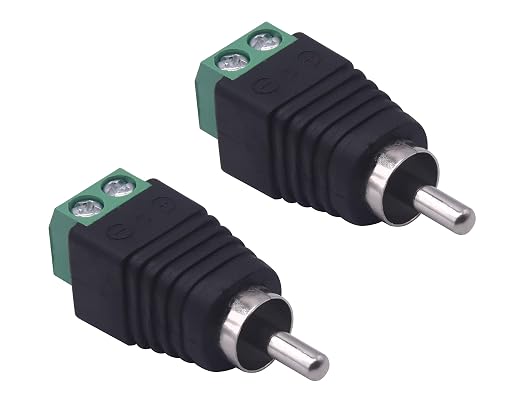 RCA Plugs for Speaker Wire, RCA to AV Screw Terminal Connector, Phono RCA Male - Image 8