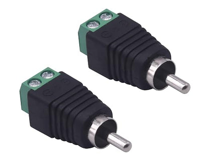 RCA Plugs for Speaker Wire, RCA to AV Screw Terminal Connector, Phono RCA Male - Image 8