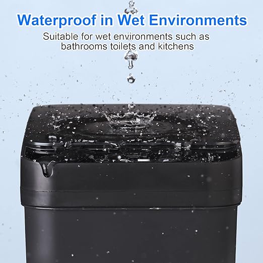 Anborry Bathroom Automatic Trash Can 2 Pack 2.2 Gallon Touchless Motion Sensor - Image 3