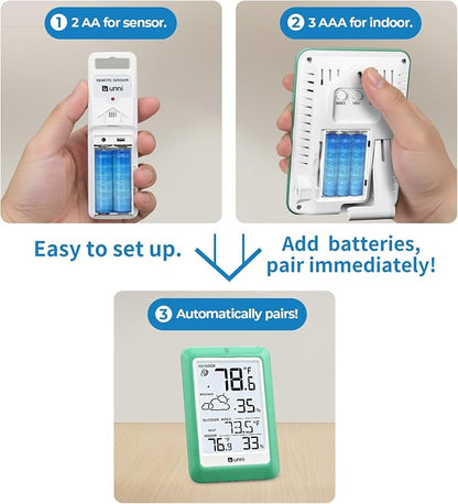 Indoor Outdoor Thermometer Wireless, Temperature Humidity Monitor Battery - Image 7