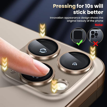 WSKEN for iPhone 16 Pro/iPhone 16 Pro Max Camera Lens Protector, Metal Aluminum - Image 3