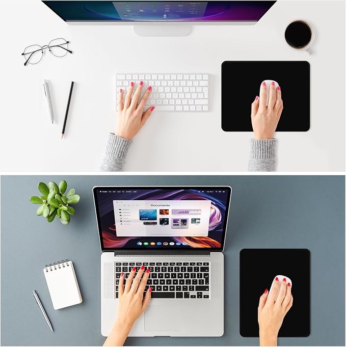 ITNRSIIET Mouse Pad Non-Slip Rubber Base Smooth Surface Stitched Edges - Image 2