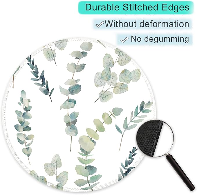 ITNRSIIET Round Mouse Pad with Stitched Edge Premium-Textured Waterproof - Image 5