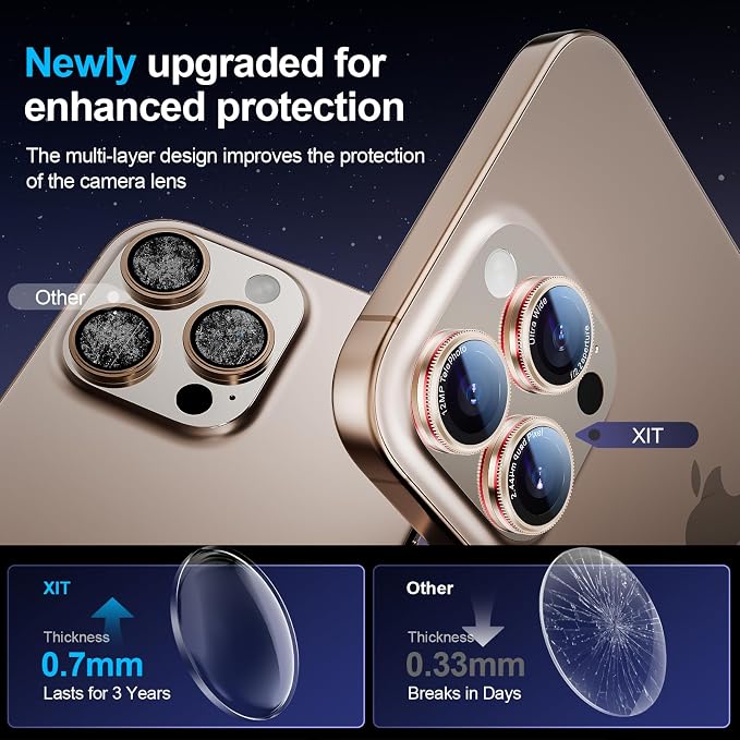 X-it 2 Pack Camera Lens Protector, Shatterproof Protection Anti-Scratch Ultra - Image 6