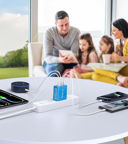 Wall Charger, USB C Charger Block, 5-Port PD + QC 3.0 Fast Charging Power Plug - Image 8