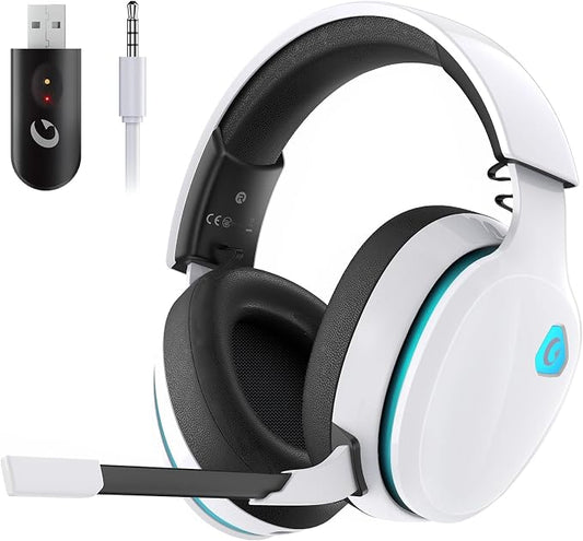 2.4GHz Wireless Gaming Headset for PS5, PS4 Fortnite & Call of Duty/FPS Gamers by Gtheos