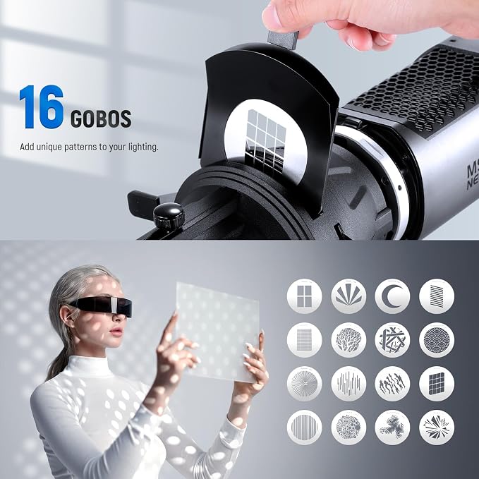 NEEWER Spotlight Snoot Only for NEEWER MS60B, MS150C LED Video Light, Conical - Image 8