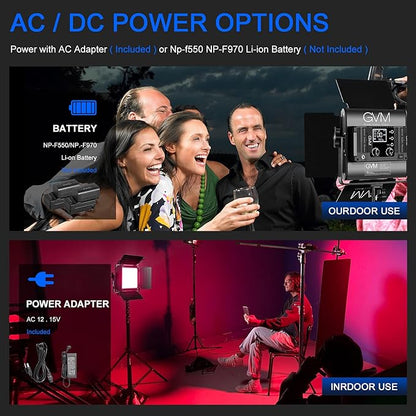GVM RGB Video Lighting, 360° Full Color Led Video Light - Image 4
