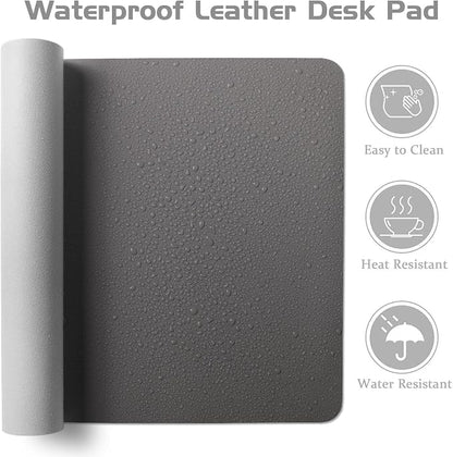 Aothia Leather Desk Pad Protector, Office Mat, Large Mouse Pad, Laptop Desk Pad - Image 2