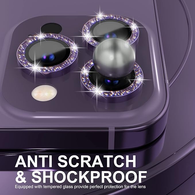 Choiche [3+1 for iPhone 14 Pro/iPhone 14 Pro Max Camera Lens Protector Bling - Image 3