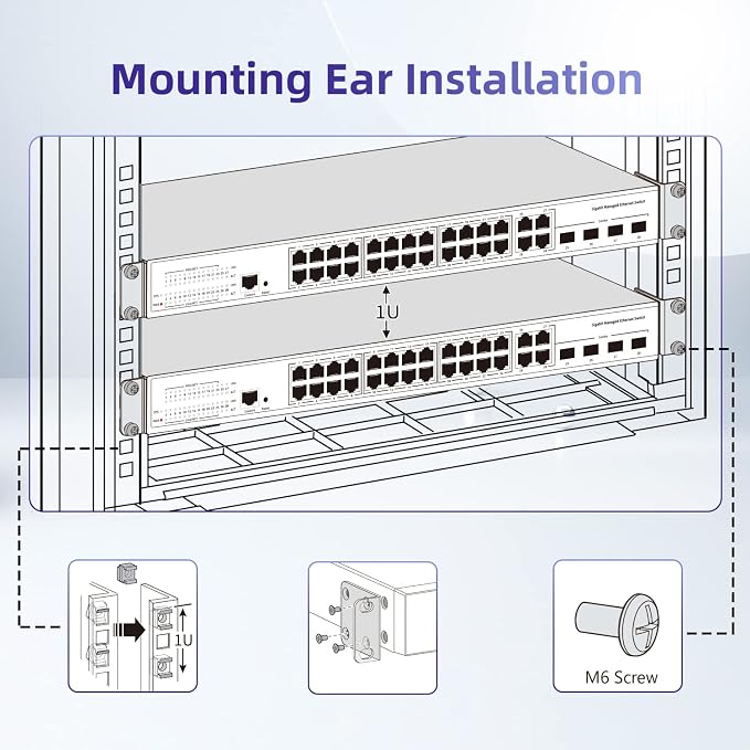 Rack Mount Kit 1U Universal Rack Ears - Image 4