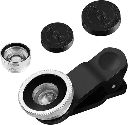 Portable Cell Phone Camera Lens Super Wide Angle Lens Macro Lens Fisheye Lens by Hemobllo