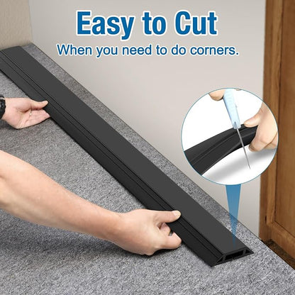 Eapele 10 ft Floor Cord Cover Heavy Duty Cable Protector, Prevent Trip Hazard - Image 3