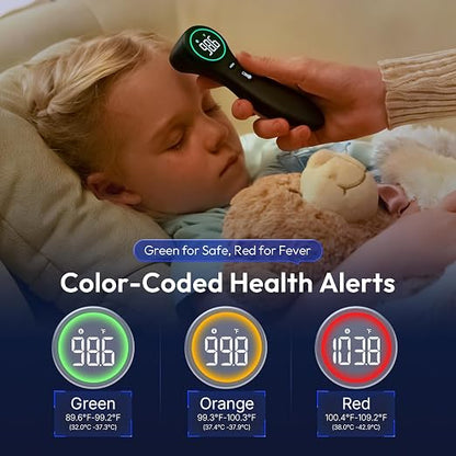 No-Touch Thermometer for Adults and Kids, 1-Second Fast Reading, Color-Coded - Image 6