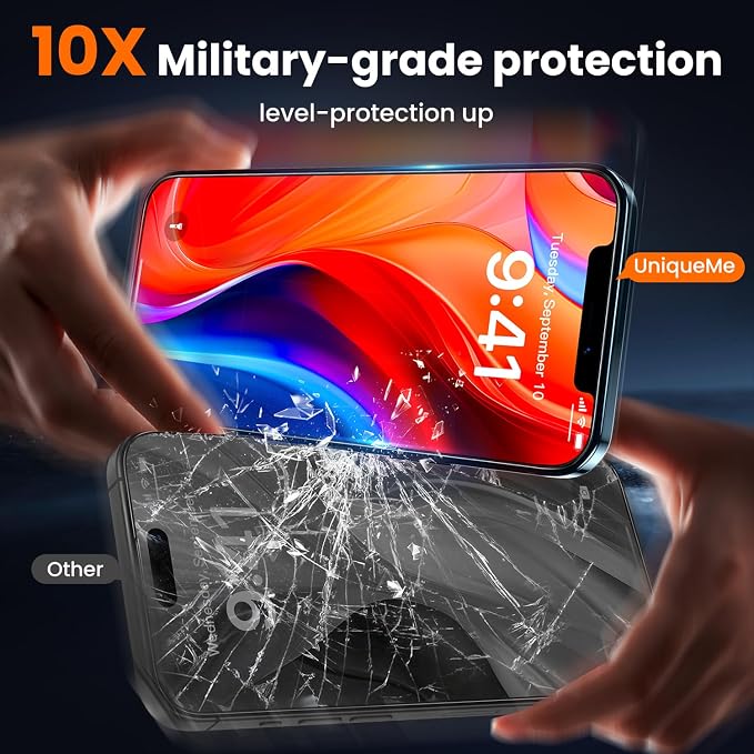 UniqueMe for iPhone 12 / iPhone 12 Pro Privacy Screen Protector - Image 4