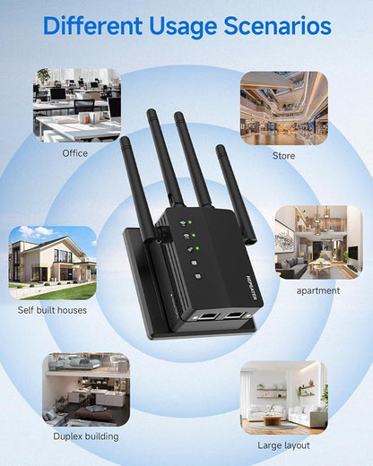 1200Mbps WiFi Extender Signal Booster, 12880 Sq.Ft Reach - Image 3