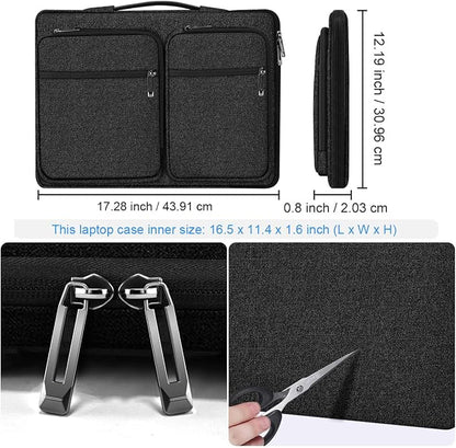 ZINZ Laptop Case 17 17.3 inches Sleeve Slim Briefcase Spill-Resistant Handbag - Image 2
