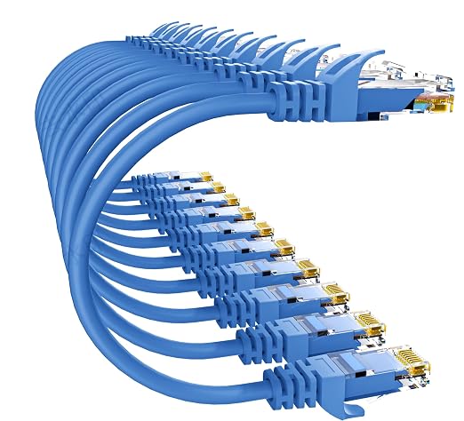 Cat 6 Ethernet Cable 14FT 10Pack, Cat6 Ethernet Patch Cable 10Gbps, High-Speed by 10Gsupxsel