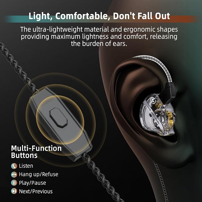 CCZ DC01 Pro Gaming Earbuds, Professional iems - Image 4