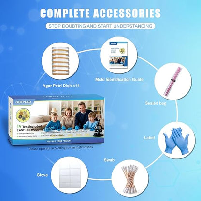 Mold Test Kit for Home, 14 Simple Detection Tests, Test HVAC System, Home - Image 3