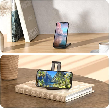 ESSAGER 2 Pack Cell Phone Stand, Adjustable Foldable Mini Mobile Phone Holder - Image 4