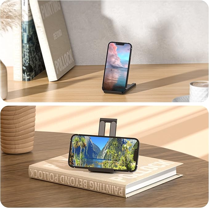 ESSAGER 2 Pack Foldable Mini Cell Phone Stand, Adjustable Mobile Phone Holder - Image 4