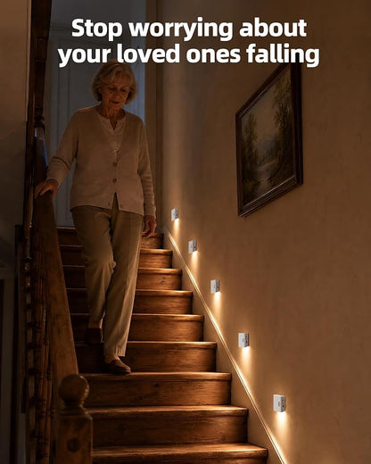 EZVALO Motion Sensor Night Lights, Rechargeable 1500mAh LED Stair Lights - Image 5