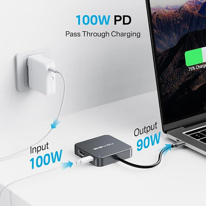 USB C Hub 10Gbps, 100W Power Delivery, 3 USB A3.1+1 USB-C 3.1 Data Port - Image 4