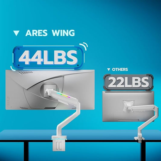 Ultrawide Monitor arm for 17-49'' Heavy Duty Screen up to 44lbs, Gas Spring - Image 2