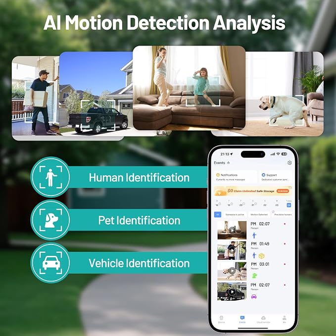 2K Window Camera, 5G & 2.4GHz WiFi Indoor Dome Camera - Image 5