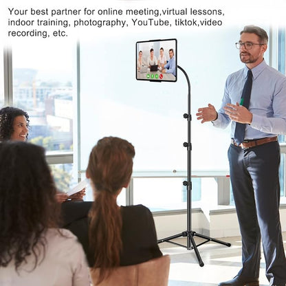 Ipad Tripod Stand, Gooseneck 65" Height Adjustable Floor Stand - Image 3