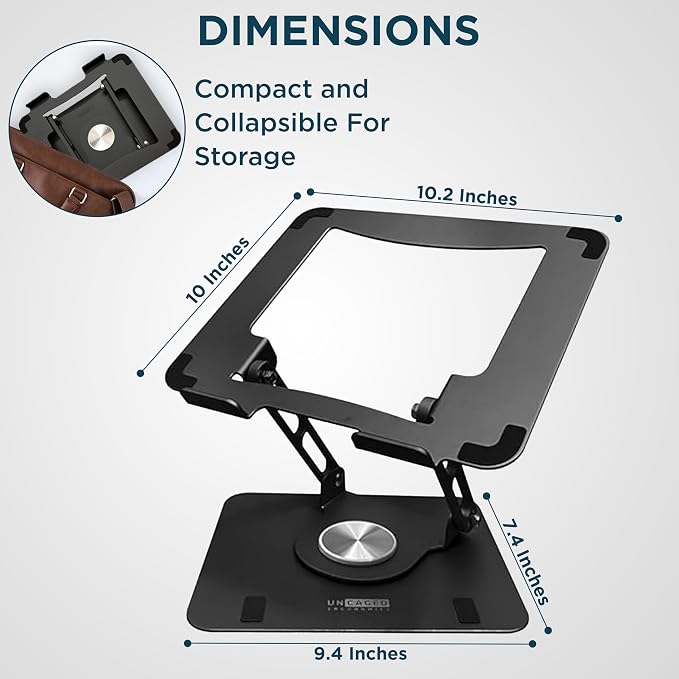 Uncaged Ergonomics Swivel Laptop Stand - Image 3