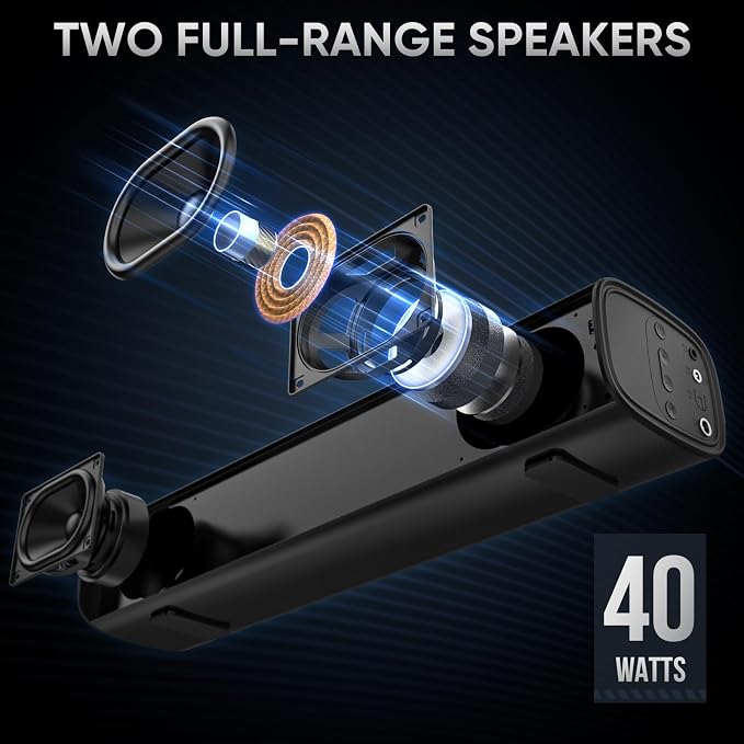 Sound Bars for Smart TV with Subwoofer, 2.1 Deep Bass Small Soundbar Home - Image 3