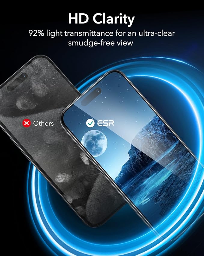 ESR 3 Pack for iPhone 16 Plus/iPhone 15 Plus Screen Protector, Full Coverage - Image 7
